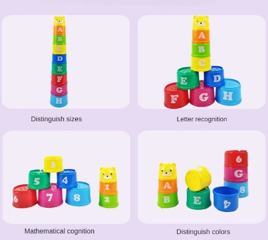 Cup Stack Game Early Education Puzzle