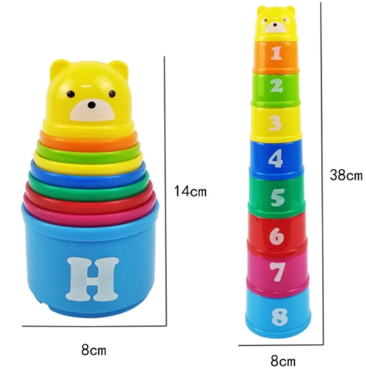 Cup Stack Game Early Education Puzzle